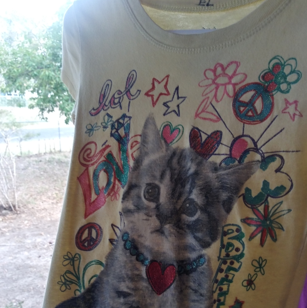Distressed Super Shiny Top Size XS 4/5